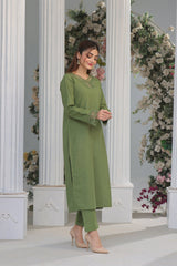 2-Piece Cutwork Embroidered Winter Wear in Light Khaddar