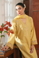 Elegant Embroidered Lawn 3-Piece Suit with Chiffon Dupatta – Perfect for Any Occasion