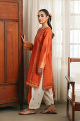 Elegant 3-Piece Embroidered Lawn Suit with Silk Dupatta