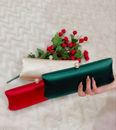 Afreen Green 04 Crystal-Clasp Evening Clutch