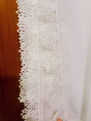 Elegant Chiffon Dupatta with Floral Embroidered Lace – Dupatta Diaries