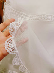 Premium Chiffon Dupatta with Milly Embroidered Lace – Dupatta Diaries