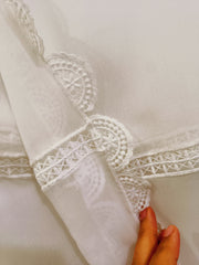 Premium Chiffon Dupatta with Milly Embroidered Lace – Dupatta Diaries