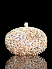 01-Zahra Crystal Embellished Luxury Clutch