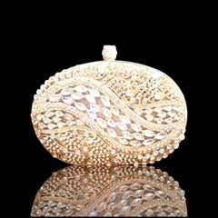01-Zahra Crystal Embellished Luxury Clutch