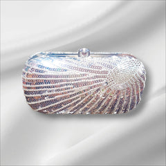 Shimmer Silver Handcrafted Luxury Clutch 010 by AmmaraN