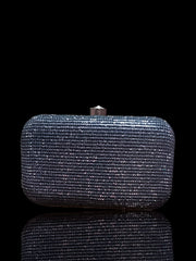 Arwa Black Stone Embellished Luxury Clutch 09 by AmmaraN