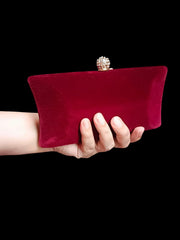 Fajar Maroon 06 Luxury Metallic Clutch by AmmaraN