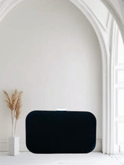 Dusk Black 013 Velvet Evening Clutch by AmmaraN