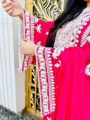 Premium Raw Silk 3-Piece with Dori Embroidery