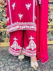 Premium Raw Silk 3-Piece with Dori Embroidery