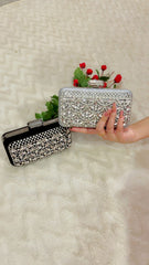 03-Hoor Crystal Embellished Clutch – by AmmaraN
