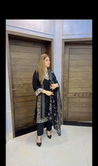 Premium 3pc Chiffon Outfit with Zardozi Handwork, Pearls & Embroidery