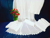 Milky White Chiffon Dupatta with Delicate Lace – A Timeless Elegance