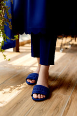 Azure Bloom Imported Georgette 2-Piece Set with Scallop Detailing