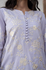 Lilac Bloom Embroidered Pure Lawn 2-Piece Summer Ensemble