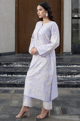 Lilac Bloom Embroidered Pure Lawn 2-Piece Summer Ensemble
