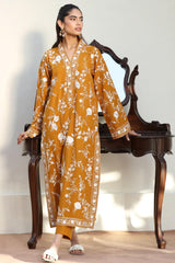 Mustard Yellow – Embroidered Dhanak Shirt Trouser | Ammara.N Winter Collection