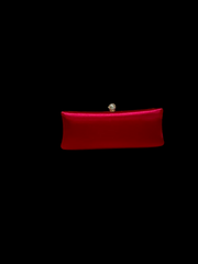 Afreen Deep Red 04 Crystal-Clasp Evening Clutch