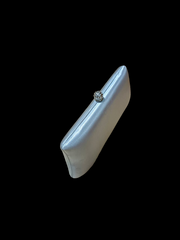 Afreen Silver 04 Crystal-Clasp Evening Clutch