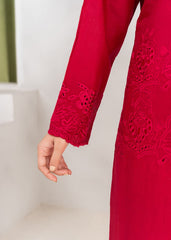 Laser Cutwork Embroidered Broshia Cambric 2pc Set