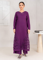 Laser Cutwork Embroidered Broshia Cambric 2pc Outfit