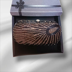 Shimmer Black Handcrafted Luxury Clutch 010 by AmmaraN