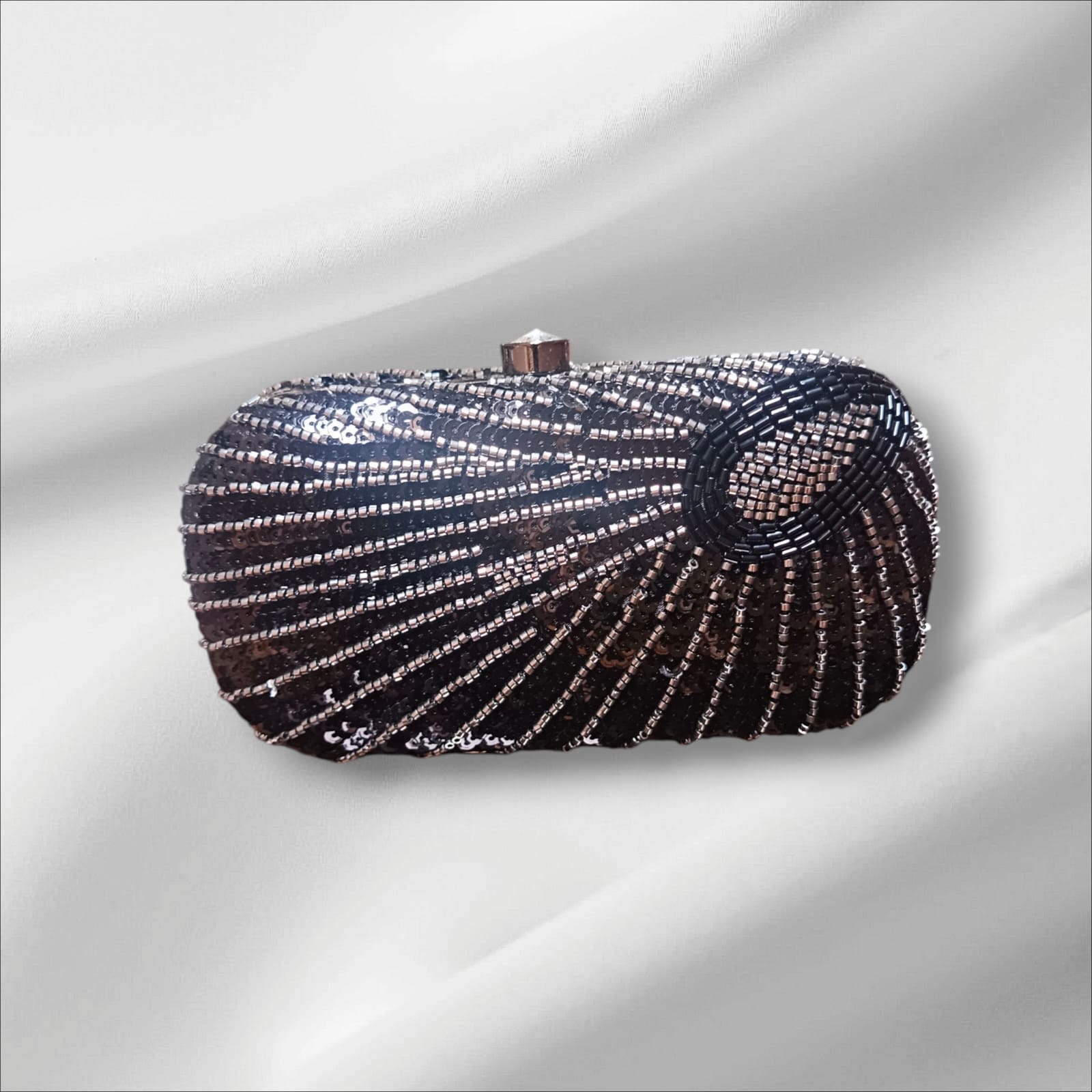 Shimmer Black Handcrafted Luxury Clutch 010 by AmmaraN