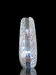 Shimmer Silver Handcrafted Luxury Clutch 010 by AmmaraN