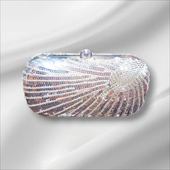 Shimmer Silver Handcrafted Luxury Clutch 010 by AmmaraN