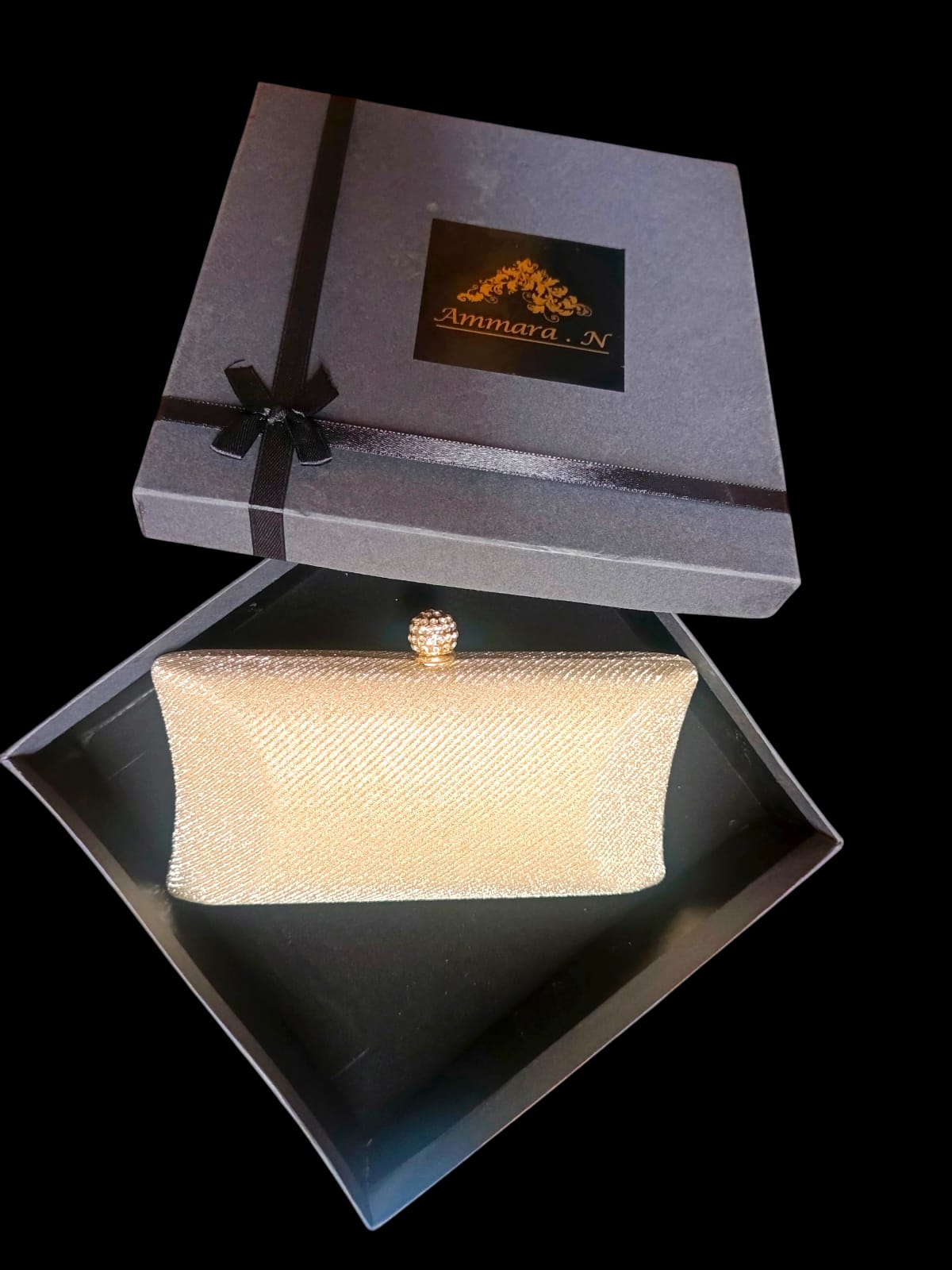 Fajar Gold 06 Luxury Metallic Clutch by AmmaraN