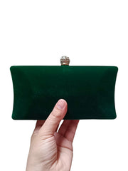 Fajar Green 06 Luxury Metallic Clutch by AmmaraN