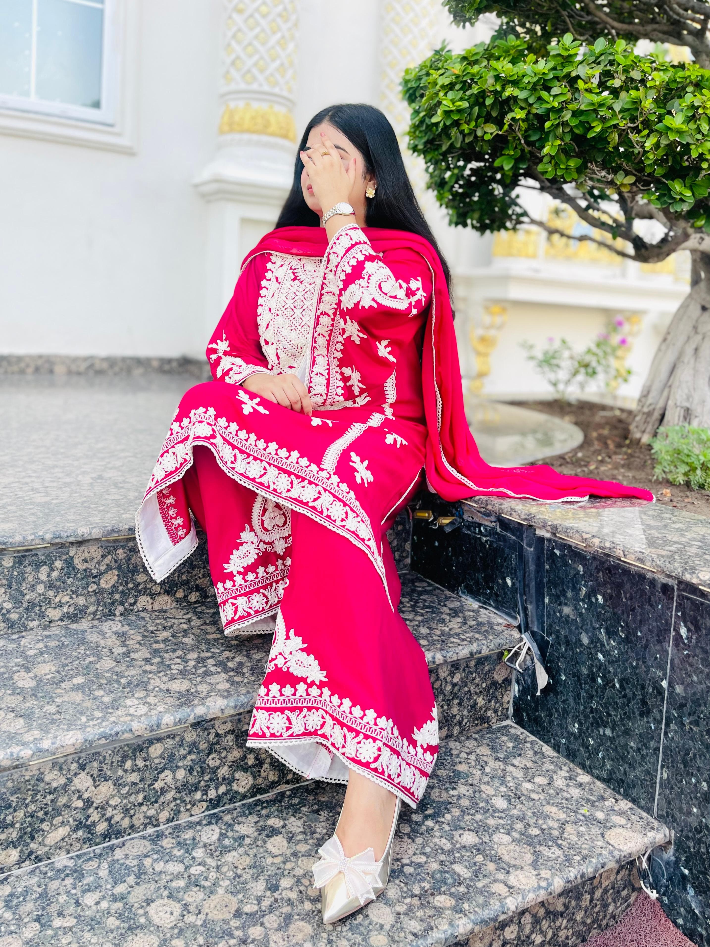 Premium Raw Silk 3-Piece with Dori Embroidery