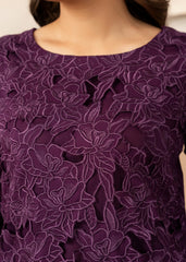 Winter Luxury 2-Piece – Laser-Cut Embroidered Purple Binder Set