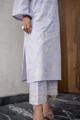 Lilac Bloom Embroidered Pure Lawn 2-Piece Summer Ensemble