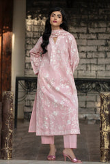 Rose Blush Embroidered Pure Lawn Summer Ensemble
