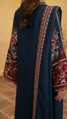 Sapphire Blue – Embroidered 3-Piece Suit | Ammara N Winter Collection